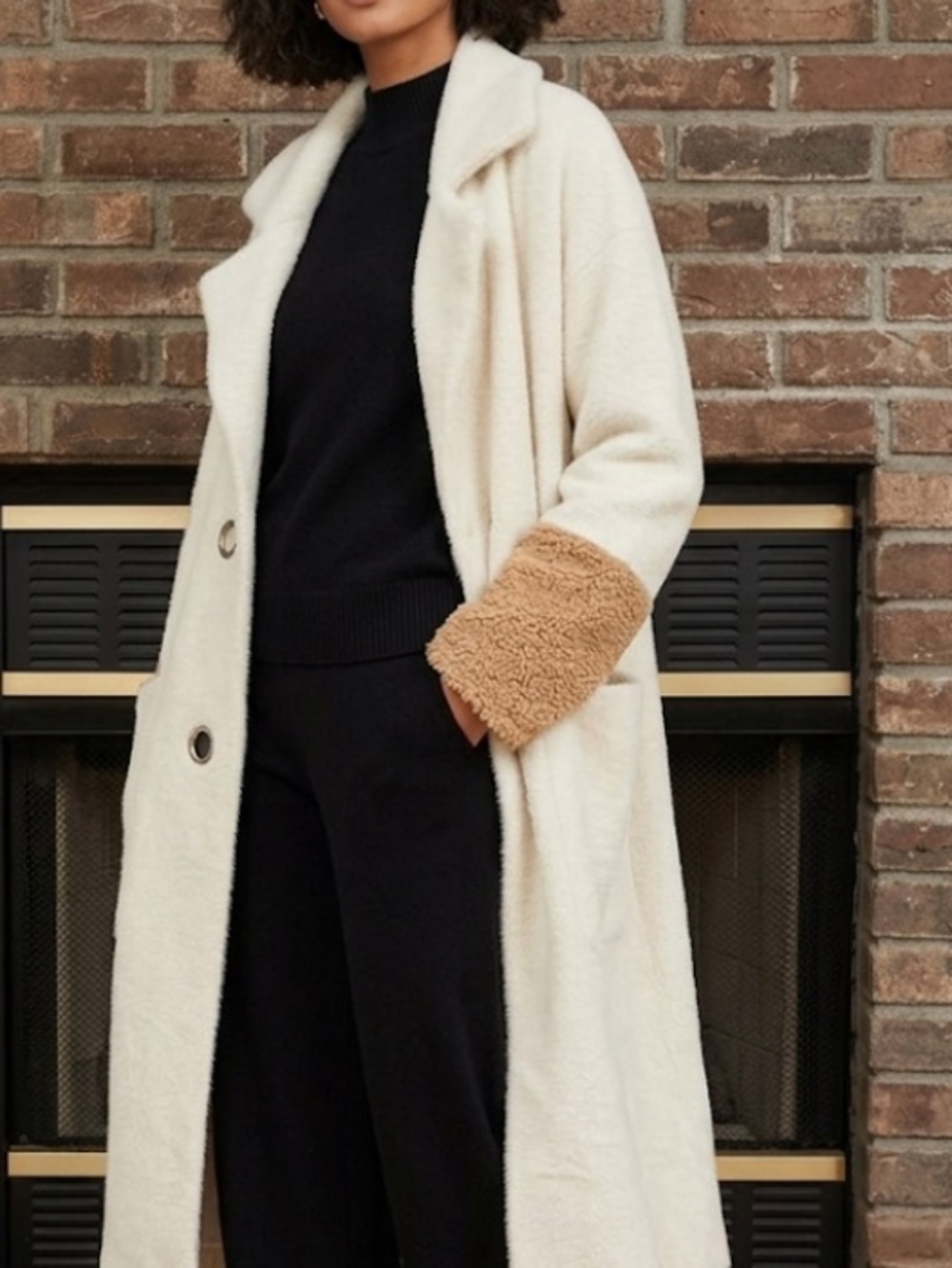 THML  Beige Long Duster Cardigan Coat Size‎ M/L